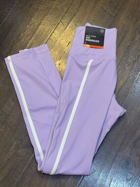 Women’s Gilly Hicks Lavender Active Leggings with White Stripe size small nwt
